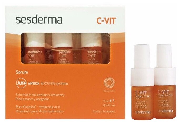 Cыворотка реактивирующая SESDERMA C-VIT Serum, 5 шт. по 7 мл.
Cыворотка реактивирующая SESDERMA C-VIT Serum, 5 шт. по 7 мл.
