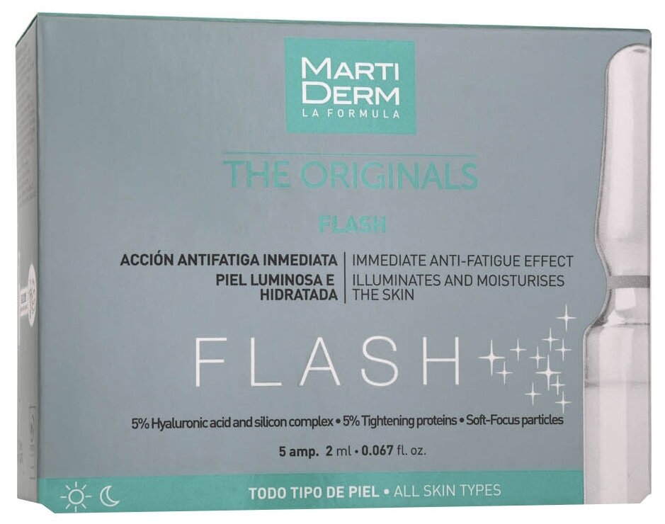 Ампулы Martiderm Originals «Флэш»5x2 мл
Ампулы Martiderm Originals «Флэш»5x2 мл
