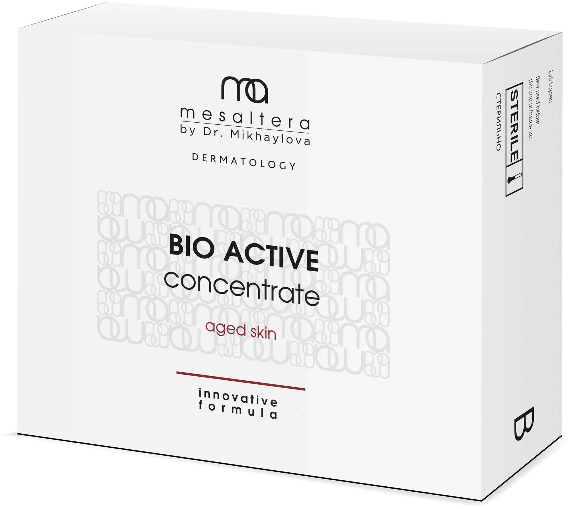 Концентрат Bio Active Mesaltera by dr. Mikhaylova (2 мл х 10)
Концентрат Bio Active Mesaltera by dr. Mikhaylova (2 мл х 10)
