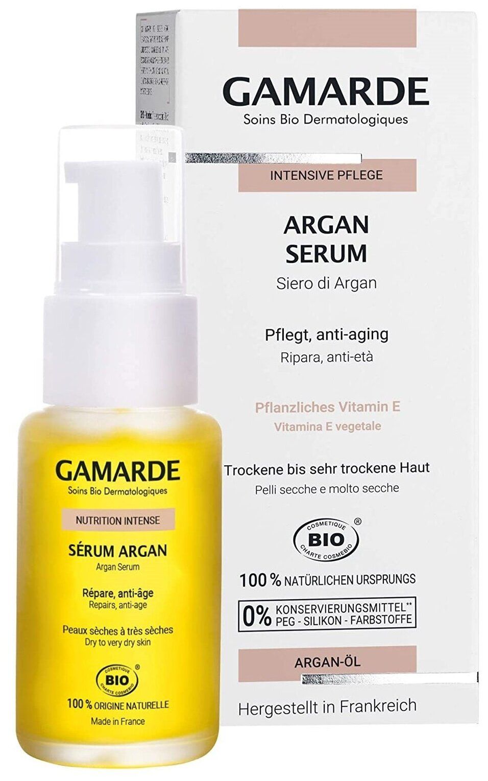 Питательная аргановая сыворотка Gamarde 30 мл
Питательная аргановая сыворотка Gamarde 30 мл