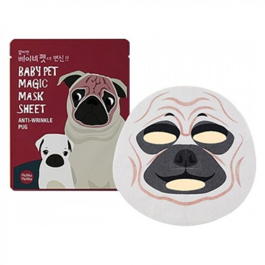 Маска-салфетка для лица Holika Holika Baby Pet Magic Mask Sheet Anty-wrinkle Pug, 22 мл, от морщин
Маска-салфетка для лица Holika Holika Baby Pet Magic Mask Sheet Anty-wrinkle Pug, 22 мл, от морщин