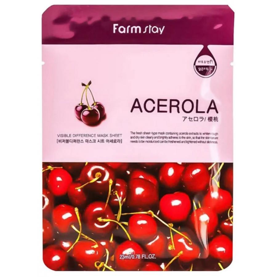 Тканевая маска для лица с экстрактом ацеролы FarmStay Visible Difference Mask Sheet Acerola, 23мл
Тканевая маска для лица с экстрактом ацеролы FarmStay Visible Difference Mask Sheet Acerola, 23мл