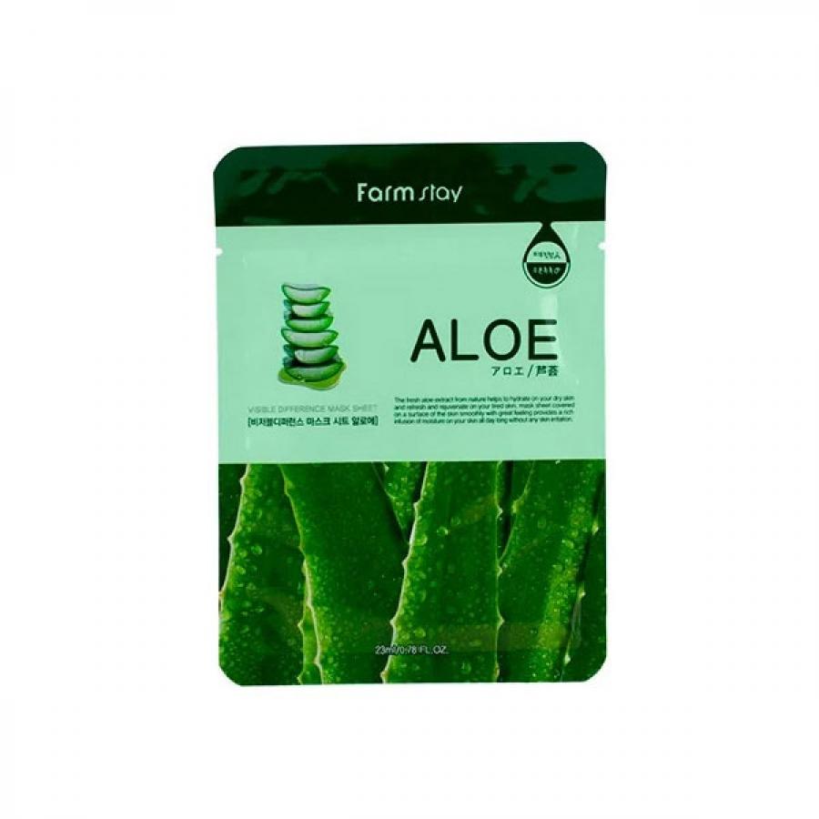 Тканевая маска для лица с экстрактом алоэ FarmStay Visible Difference Mask Sheet Aloe, 23мл
Тканевая маска для лица с экстрактом алоэ FarmStay Visible Difference Mask Sheet Aloe, 23мл
