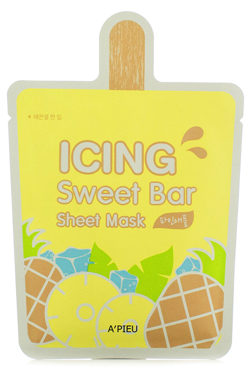 Тканевая маска с экстрактом ананаса A'pieu Icing Sweet Bar Sheet Mask Pineapple
Тканевая маска с экстрактом ананаса A'pieu Icing Sweet Bar Sheet Mask Pineapple