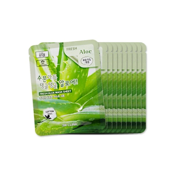 Набор тканевых маскок для лица алоэ 3W Clinic Fresh Aloe Mask Sheet, 10 шт
Набор тканевых маскок для лица алоэ 3W Clinic Fresh Aloe Mask Sheet, 10 шт