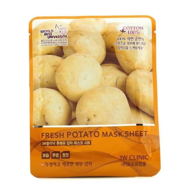 Набор тканевых маскок для лица картофель 3W Clinic Fresh Potato Mask Sheet, 10 шт
Набор тканевых маскок для лица картофель 3W Clinic Fresh Potato Mask Sheet, 10 шт