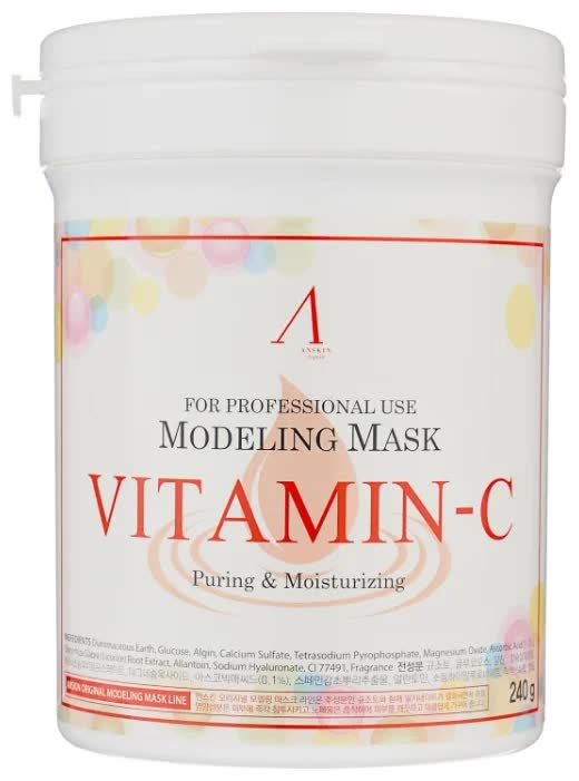 Маска альгинатная с витамином С (банка) Anskin Vitamin-C Modeling Mask, container 240гр
Маска альгинатная с витамином С (банка) Anskin Vitamin-C Modeling Mask, container 240гр