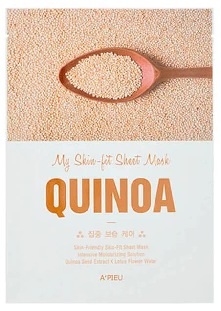 Tканевая маска для лица с экстрактом киноа A'PIEU My Skin-Fit Sheet Mask Quinoa
Tканевая маска для лица с экстрактом киноа A'PIEU My Skin-Fit Sheet Mask Quinoa