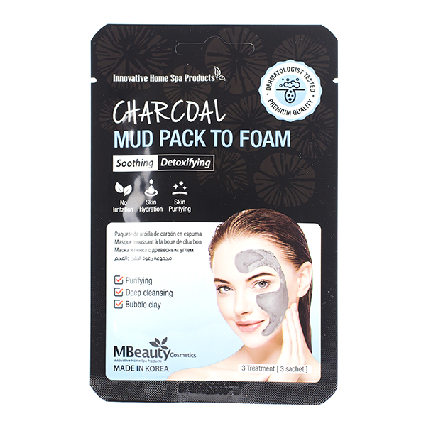 Глиняная маска-пенка для лица с древесным углем MBeauty Charcoal Mud Pack To Foam, 7мл х 3шт
Глиняная маска-пенка для лица с древесным углем MBeauty Charcoal Mud Pack To Foam, 7мл х 3шт