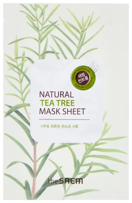 Маска тканевая с экстрактом чайного дерева The Saem Natural Tea Tree Mask Sheet 21 мл
Маска тканевая с экстрактом чайного дерева The Saem Natural Tea Tree Mask Sheet 21 мл