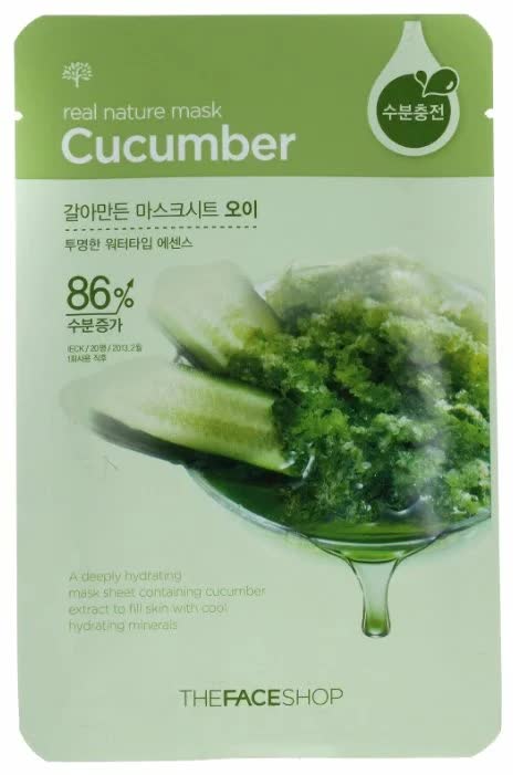 Маска для лица тканевая The Face Shop Real Nature Mask Sheet Cucumber 2017
Маска для лица тканевая The Face Shop Real Nature Mask Sheet Cucumber 2017