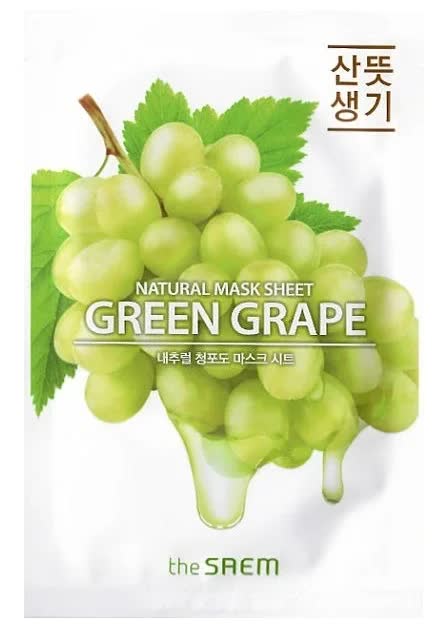 Маска тканевая с экстрактом винограда The Saem Natural Green Grape Mask Sheet 21 мл
Маска тканевая с экстрактом винограда The Saem Natural Green Grape Mask Sheet 21 мл