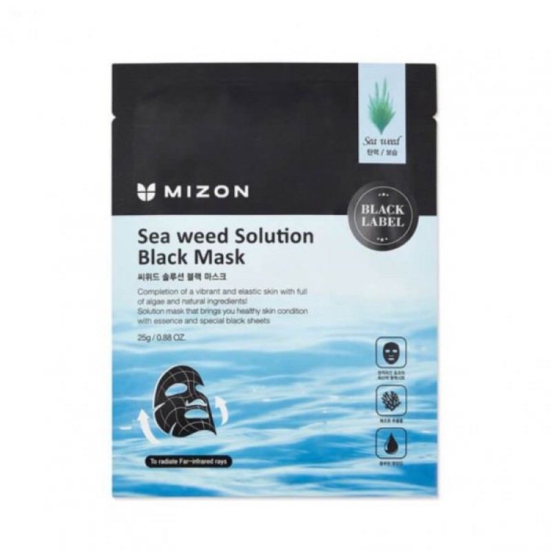 Маска для лица с морскими водорослями Mizon Sea Weed Solution Black Mask
Маска для лица с морскими водорослями Mizon Sea Weed Solution Black Mask