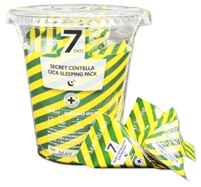 Успокаивающая ночная маска с центеллой Seven Days Secret Centella Cica Sleeping Pack 12шт*3мл
Успокаивающая ночная маска с центеллой Seven Days Secret Centella Cica Sleeping Pack 12шт*3мл