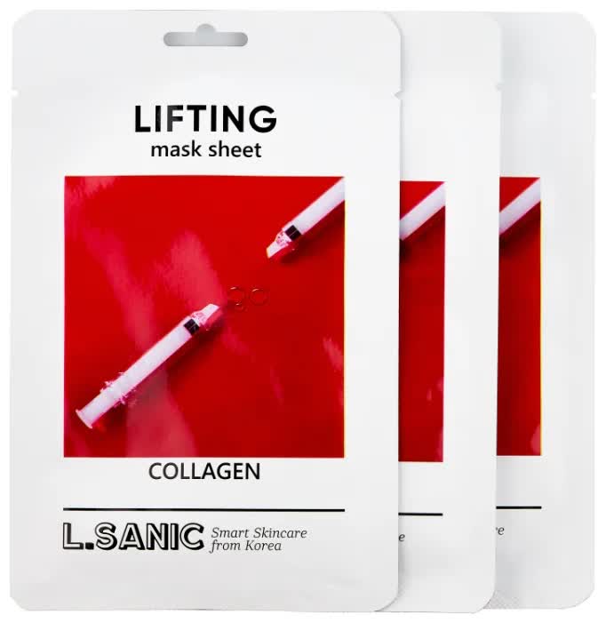 Коллагеновая тканевая маска с эффектом лифтинга L.SANIC Collagen Lifting Mask Sheet 25 мл*3 шт
Коллагеновая тканевая маска с эффектом лифтинга L.SANIC Collagen Lifting Mask Sheet 25 мл*3 шт