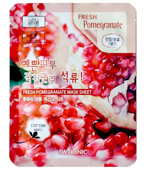 Тканевая маска для лица с экстрактом граната Fresh Pomegranate Mask Sheet
Тканевая маска для лица с экстрактом граната Fresh Pomegranate Mask Sheet