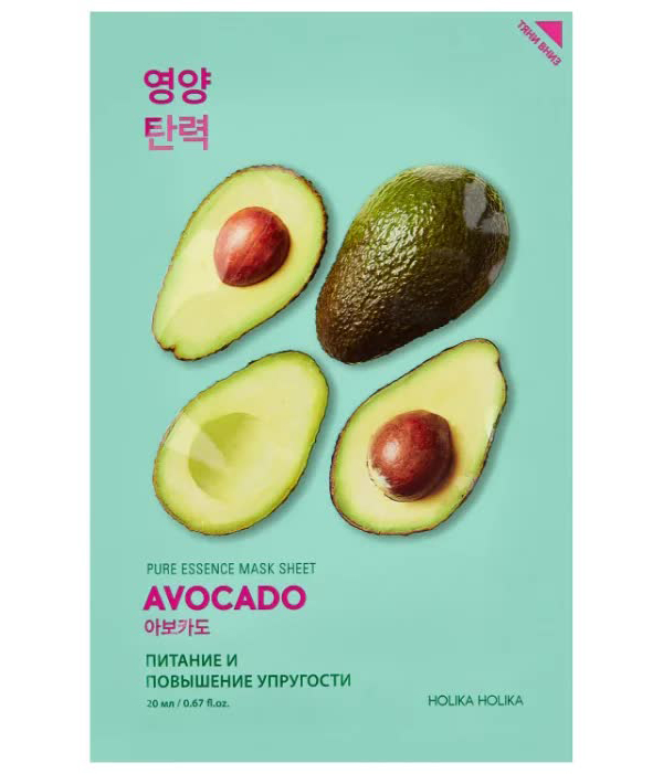 Смягчающая тканевая маска Holika Holika Pure Essence Mask Sheet Avocado, авокадо, 20 мл
Смягчающая тканевая маска Holika Holika Pure Essence Mask Sheet Avocado, авокадо, 20 мл