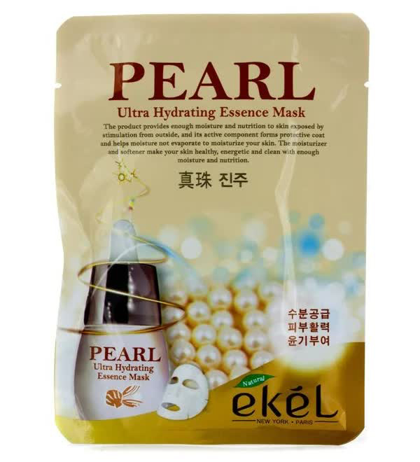 EKEL Тканевая маска для лица с жемчугом Pearl Ultra Hydrating Essence Mask, 25гр
EKEL Тканевая маска для лица с жемчугом Pearl Ultra Hydrating Essence Mask, 25гр