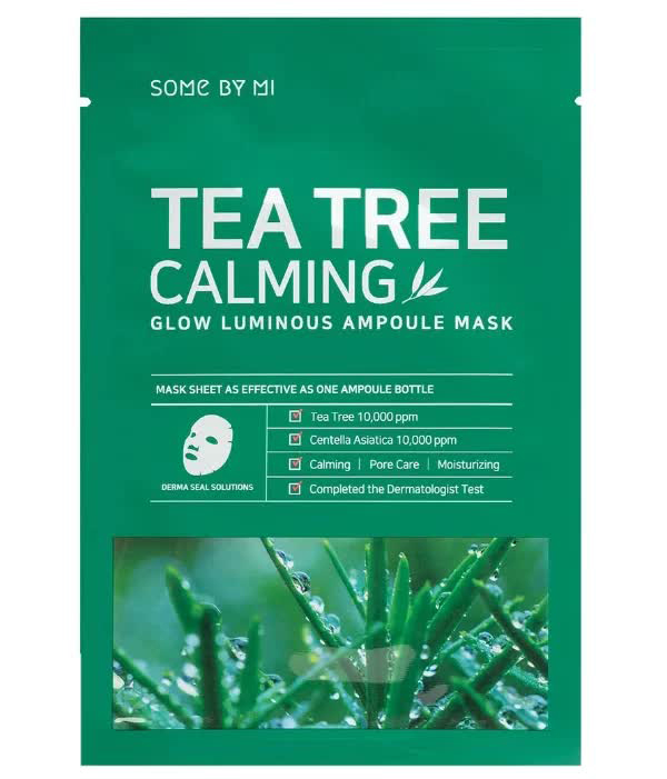 SOME BY MI Ампульная тканевая маска для лица с экстрактом чайного дерева TEA TREE CALMING GLOW LUMINOUS AMPOULE MASK, 25г
SOME BY MI Ампульная тканевая маска для лица с экстрактом чайного дерева TEA TREE CALMING GLOW LUMINOUS AMPOULE MASK, 25г