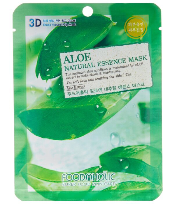 FoodaHolic Тканевая 3D маска с экстрактом алоэ Aloe Natural Essence Mask, 23мл
FoodaHolic Тканевая 3D маска с экстрактом алоэ Aloe Natural Essence Mask, 23мл