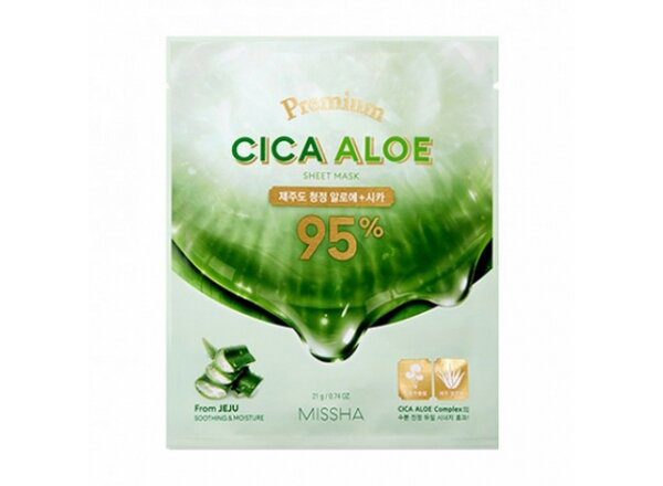Успокаивающая маска с центеллой и алоэ для лица MISSHA Premium Cica Aloe Sheet Mask 21g
Успокаивающая маска с центеллой и алоэ для лица MISSHA Premium Cica Aloe Sheet Mask 21g