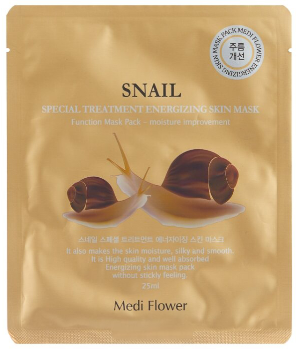Medi Flower Интенсивно омолаживающая маска с экстрактом муцина улитки Special Treatment Energizing Mask Pack (Snail), 25 мл
Medi Flower Интенсивно омолаживающая маска с экстрактом муцина улитки Special Treatment Energizing Mask Pack (Snail), 25 мл