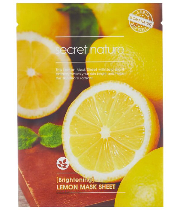 Secret Nature Тканевая маска для лица с лимоном Brightening Lemon Mask Sheet, 25 мл
Secret Nature Тканевая маска для лица с лимоном Brightening Lemon Mask Sheet, 25 мл