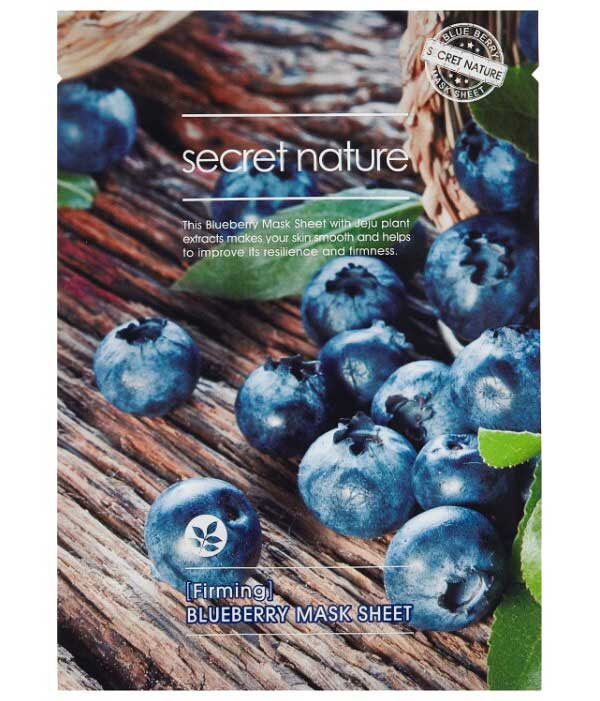 Secret Nature Тканевая маска для лица с черникой Firming Blueberry Mask Sheet, 25 мл
Secret Nature Тканевая маска для лица с черникой Firming Blueberry Mask Sheet, 25 мл