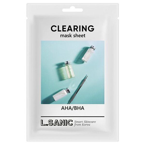 Тканевая маска с AHA/BHA кислотами для очищения пор, 25мл, L.SANIC L.SANIC AHA/BHA Clearing Mask Sheet, 25ml
Тканевая маска с AHA/BHA кислотами для очищения пор, 25мл, L.SANIC L.SANIC AHA/BHA Clearing Mask Sheet, 25ml