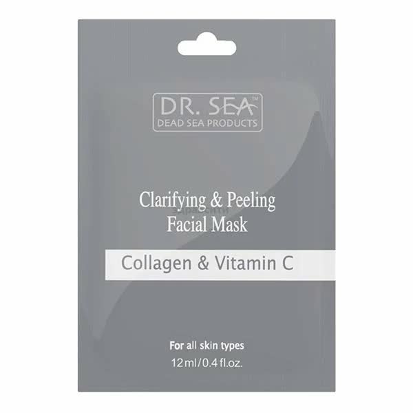 Dr. Sea Осветляющая пилинг-маска с коллагеном и витамином С 12 мл.
Dr. Sea Осветляющая пилинг-маска с коллагеном и витамином С 12 мл.