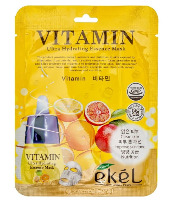 EKEL Маска тканевая с витамином С VITAMIN Ultra Hydrating Essence Mask, 25 мл
EKEL Маска тканевая с витамином С VITAMIN Ultra Hydrating Essence Mask, 25 мл