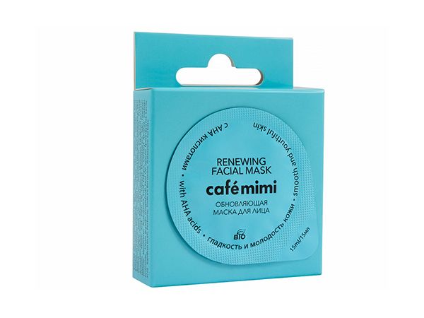 Маска для лица Cafemimi обновляющая с AHA кислотами 15 мл
Маска для лица Cafemimi обновляющая с AHA кислотами 15 мл