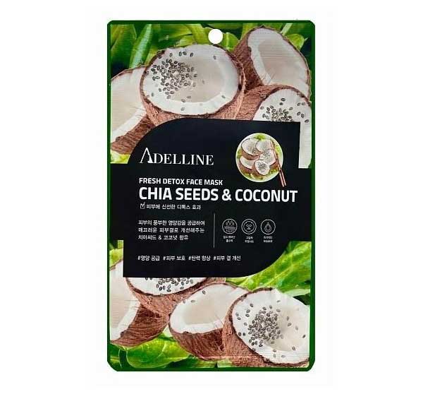 Детокс-маска для лица Adelline с экстрактом семян Чиа и кокоса 20г
Детокс-маска для лица Adelline с экстрактом семян Чиа и кокоса 20г