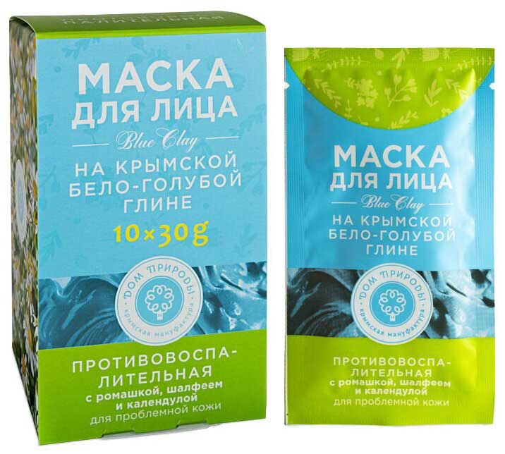 Маска ПРОТИВОВОСПАЛИТЕЛЬНАЯ ДОМ ПРИРОДЫ для проблемной кожи на основе Крымской бело-голубой глины (саше пакет 30г упаковка картонный дисплей 10 шт)
Маска ПРОТИВОВОСПАЛИТЕЛЬНАЯ ДОМ ПРИРОДЫ для проблемной кожи на основе Крымской бело-голубой глины (саше пакет 30г упаковка картонный дисплей 10 шт)