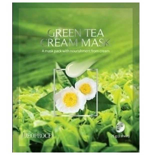 Маска кремовая на тканевой основе Deoproce Green Tea
Маска кремовая на тканевой основе Deoproce Green Tea