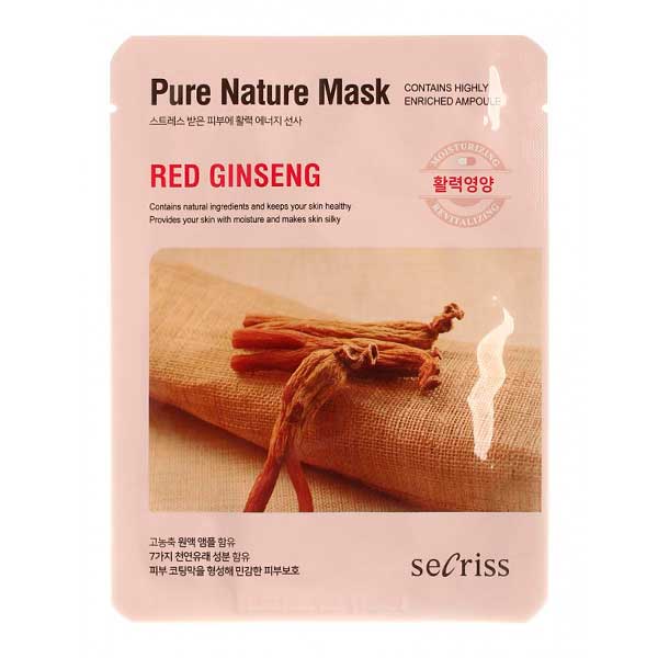 Маска тканевая Anskin Secriss Pure Nature Mask Pack- Red ginseng 25мл
Маска тканевая Anskin Secriss Pure Nature Mask Pack- Red ginseng 25мл