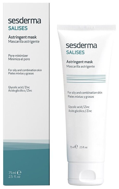 Вяжущая маска Sesderma Salises, 75 мл
Вяжущая маска Sesderma Salises, 75 мл