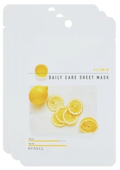 Тканевая маска для лица Eunyul с витаминами, 22г, 3 шт
Тканевая маска для лица Eunyul с витаминами, 22г, 3 шт