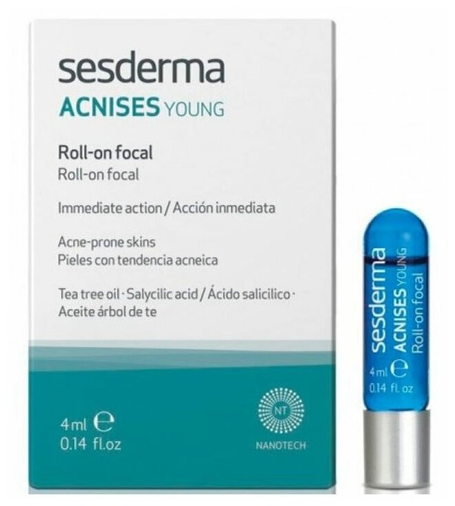 Роликовое средство для локального применения Sesderma Acnises Young, 4 мл
Роликовое средство для локального применения Sesderma Acnises Young, 4 мл