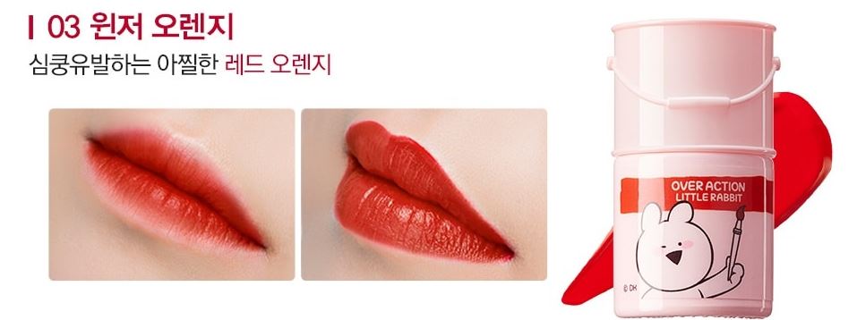 Тинт для губ The Saem Over Action Rabbit Lip Paint 03 Winsor Orange 5 г
Тинт для губ The Saem Over Action Rabbit Lip Paint 03 Winsor Orange 5 г