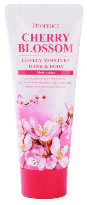 Крем для рук и тела питательный Deoproce Moisture Hand & Body Cherry Blossom Lovery 100мл
Крем для рук и тела питательный Deoproce Moisture Hand & Body Cherry Blossom Lovery 100мл