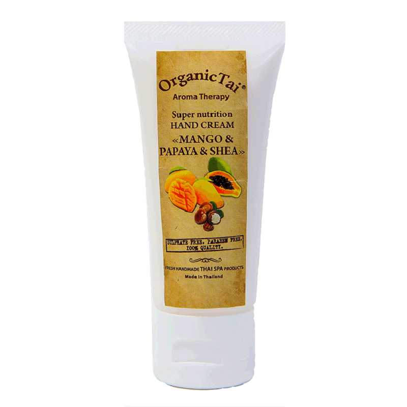 OrganicTai Cупер питательный крем для рук с маслами манго, папайя и ши Extra Nutrition Hand Cream Mango & Papaya & Shea, 60 мл
OrganicTai Cупер питательный крем для рук с маслами манго, папайя и ши Extra Nutrition Hand Cream Mango & Papaya & Shea, 60 мл