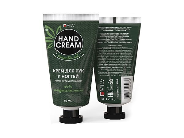 Крем для рук Milv с конопляным маслом и пантенолом 40 мл Каннабис
Крем для рук Milv с конопляным маслом и пантенолом 40 мл Каннабис