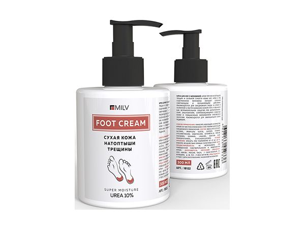 Крем для ног Milv с мочевиной от сухой кожи натоптышей и трещин 300 мл
Крем для ног Milv с мочевиной от сухой кожи натоптышей и трещин 300 мл