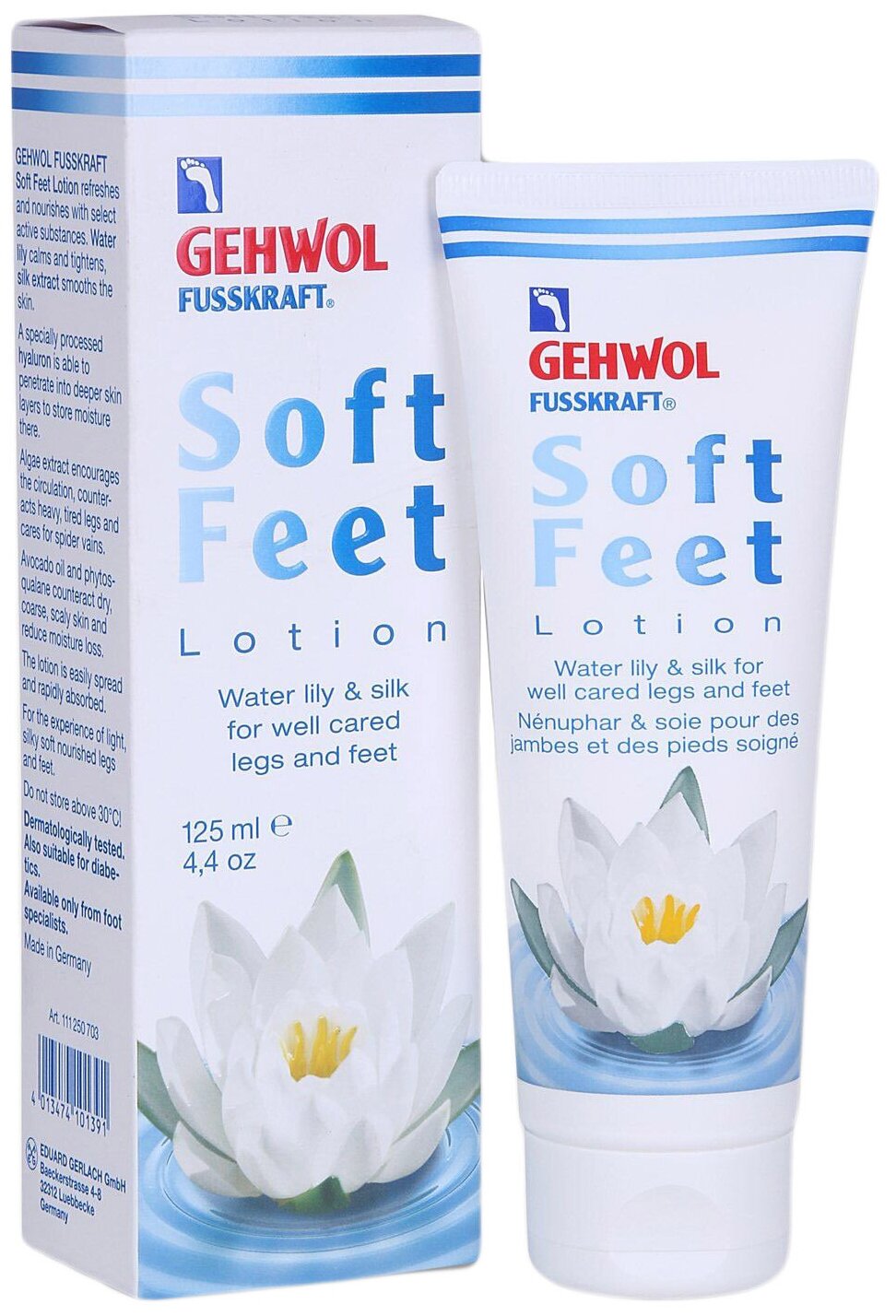 Лосьон Gehwol "Водяная лилия и шелк" Soft feet, 125 мл
Лосьон Gehwol "Водяная лилия и шелк" Soft feet, 125 мл
