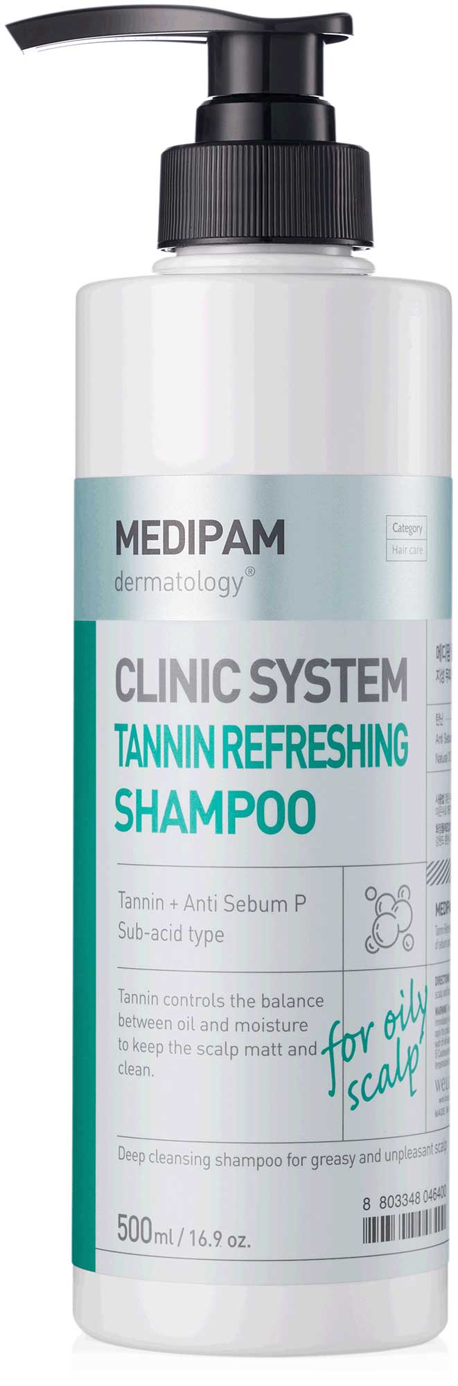 Шампунь для глубокого очищения MEDIPAM Clinic System Tannin Refreshing Shampoo с танином
Шампунь для глубокого очищения MEDIPAM Clinic System Tannin Refreshing Shampoo с танином