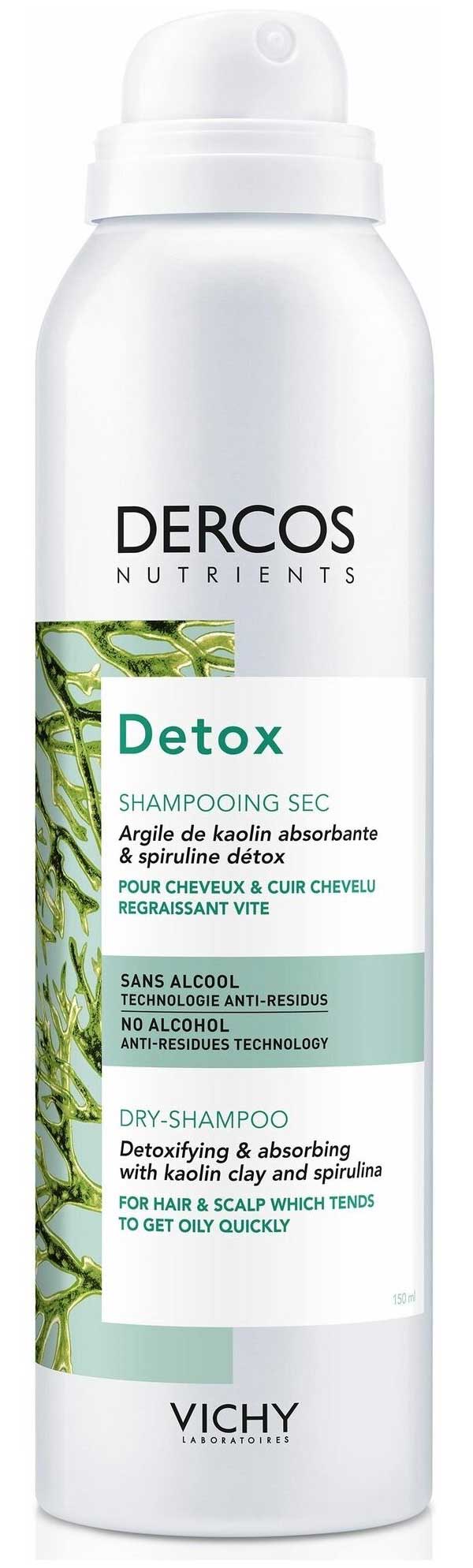 Сухой шампунь Dercos nutrients detox Vichy, 150 мл
Сухой шампунь Dercos nutrients detox Vichy, 150 мл