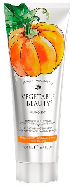 Укрепляющий шампунь Vegetable Beauty с экстрактами тыквы и бамбука 200 мл
Укрепляющий шампунь Vegetable Beauty с экстрактами тыквы и бамбука 200 мл