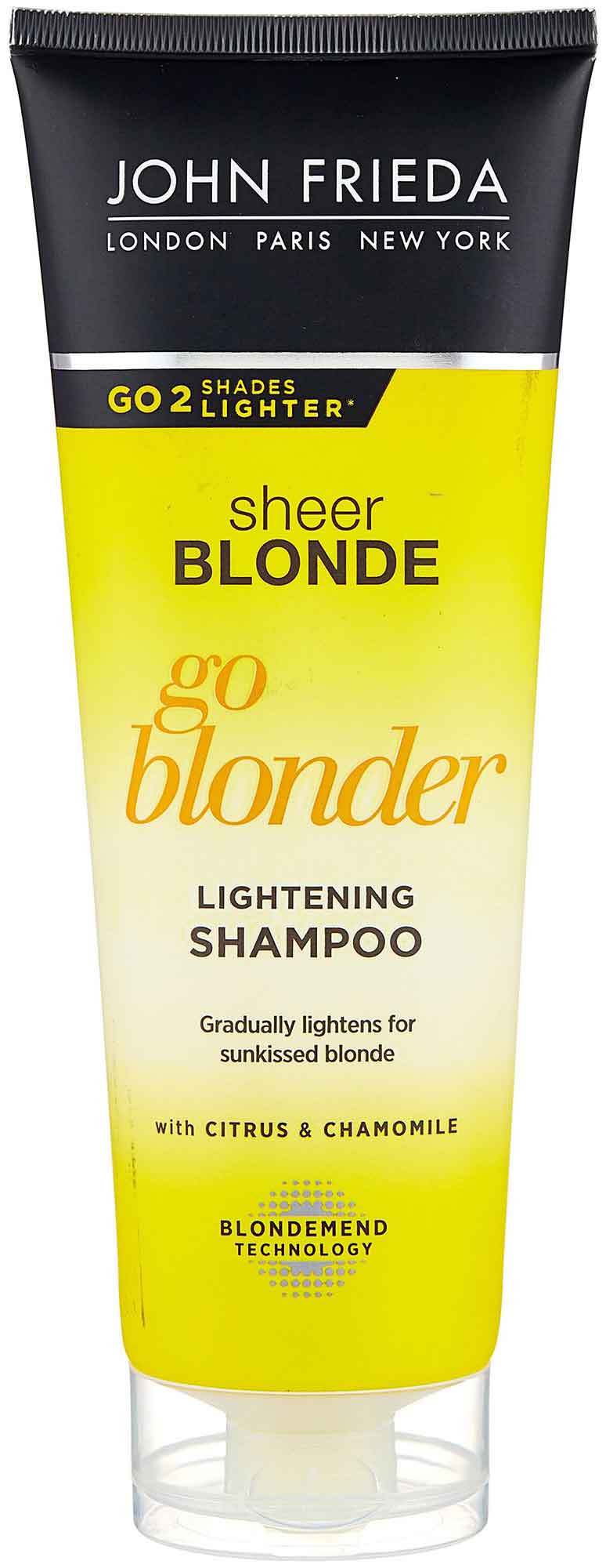 Шампунь осветляющий John Frieda Sheer Blonde Go Blonder для натуральных, мелированных и окрашенных волос 250 мл
Шампунь осветляющий John Frieda Sheer Blonde Go Blonder для натуральных, мелированных и окрашенных волос 250 мл