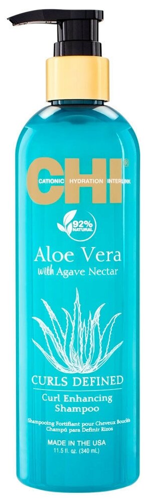 Шампунь для вьющихся волос CHI Aloe Vera with Agave Nectar 340 мл, CHIAVES11
Шампунь для вьющихся волос CHI Aloe Vera with Agave Nectar 340 мл, CHIAVES11